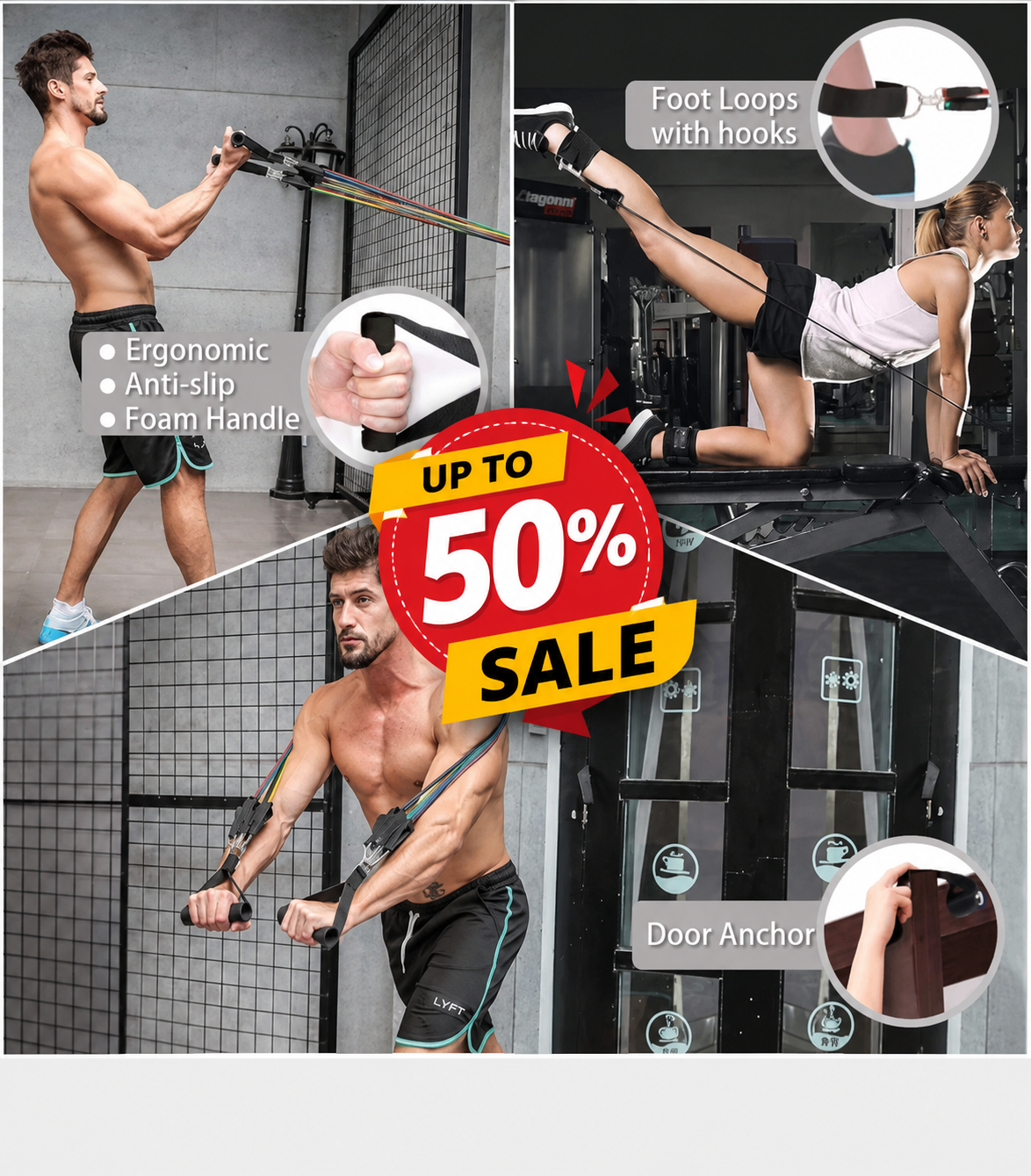 11 in 1 Power resistance bands exercise belt for house outdoor Gym